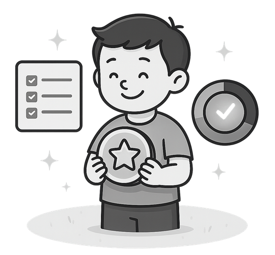 side-right h-300 Parent and child using a digital chore app together